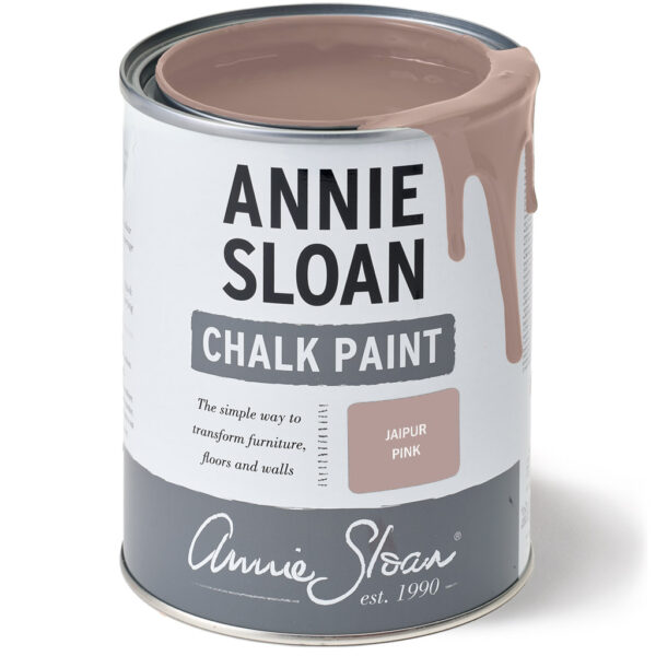 Große Farbdose offen mit Annie Sloan Kreidefarbe in Jaipur Pink