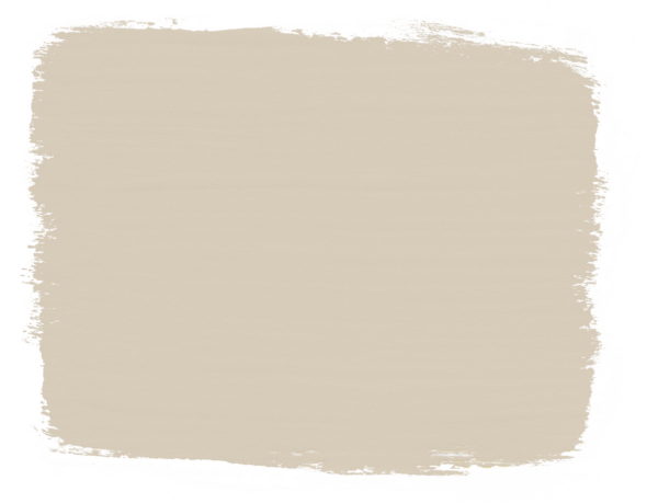 Pinselstrich mit der beige farbenen Farbe Canvas von Annie Sloan Chalkpaint im Shop von Melflair